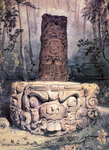 Лицо, смотрящее на нас с алтаря, на котором майя совершали жертвоприношения, производит пугающее впечатление.