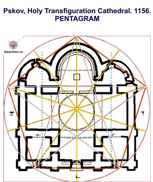 Мирожский монастырь Псков Собор Спаса Преображения пентаграмма